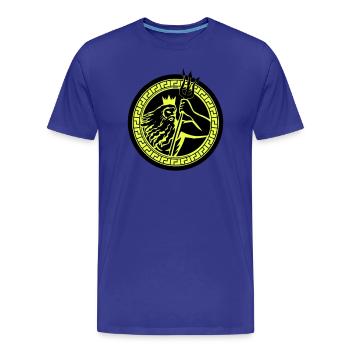 Poséidon Triton - T-shirt bio Premium Homme - bleu roi - Devant - Damien (186cm)