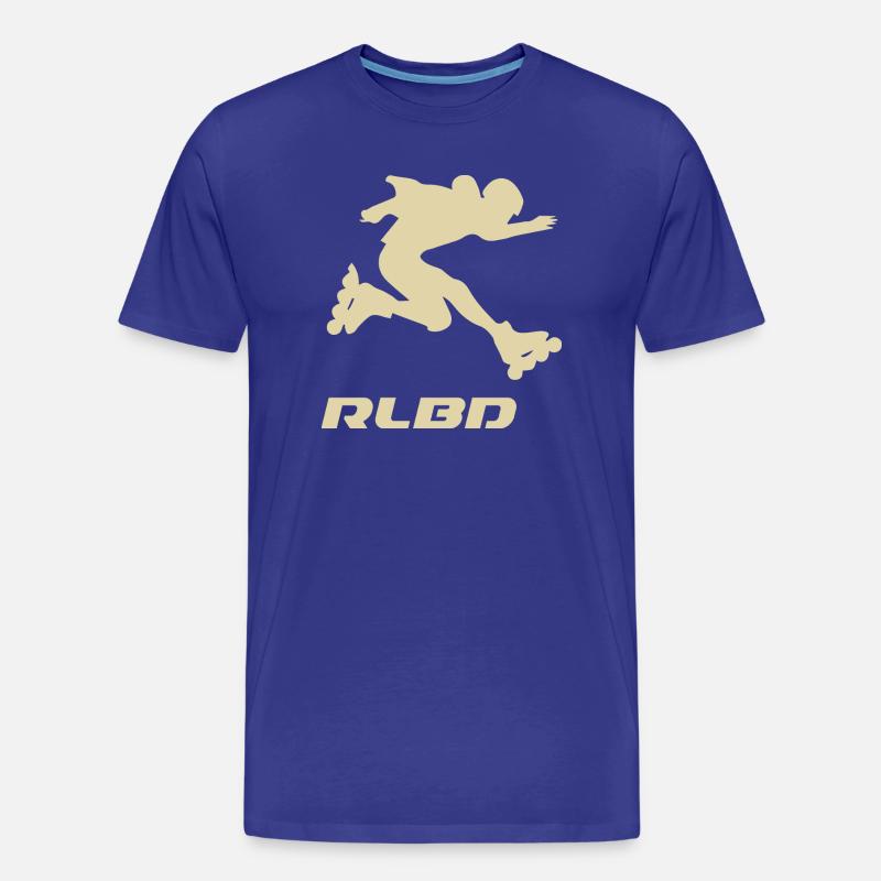 skater jump Rollerblader hell - Männer Premium Bio T-Shirt - Königsblau