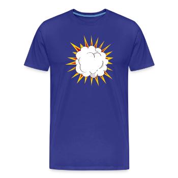 Nuage Cartoon Explosion - T-shirt bio Premium Homme - bleu roi - Devant - Damien (186cm)