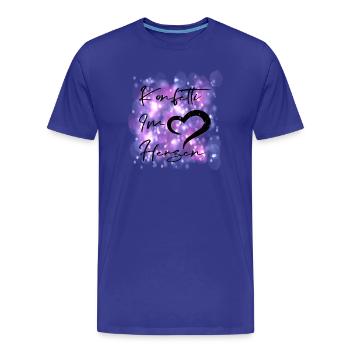 Konfetti im Herzen - Männer Premium Bio T-Shirt - Königsblau - Vorne - Damien (186cm)