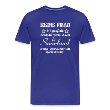 PF Saarland - Männer Premium Bio T-Shirt - Königsblau - Vorne - Damien (186cm)