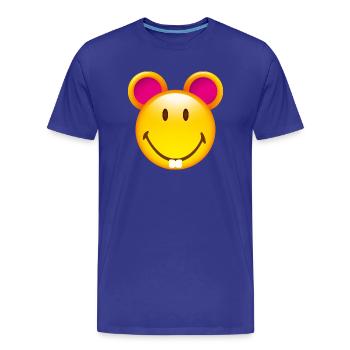 Smiley Mouse - T-shirt bio Premium Homme - bleu roi - Devant - Damien (186cm)