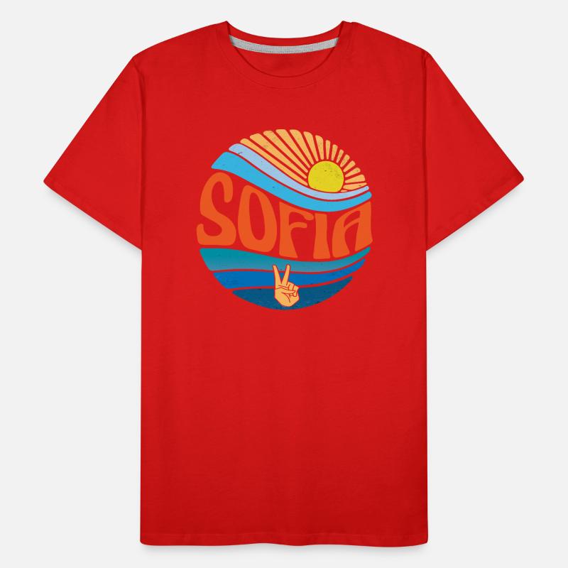 Chemise Sofia Vintage Sunset Sofia Groovy Tie Dye T-shirt bio Premium Homme