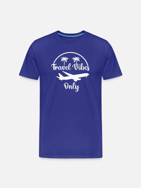 Travel Vibes Only - Männer Premium Bio T-Shirt - Königsblau