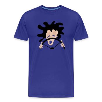 driver - Men's Premium Organic T-Shirt - royal blue - Front - Damien (186cm)