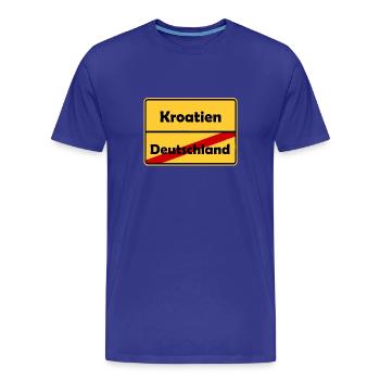 Auswandern nach Kroatien! Ortsschild Desing. - Männer Premium Bio T-Shirt - Königsblau - Vorne - Damien (186cm)