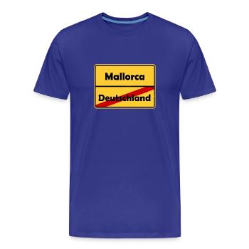 Auswandern nach Mallorca! Ortsschild Desing. - Männer Premium Bio T-Shirt - Königsblau - Vorne - Damien (186cm)