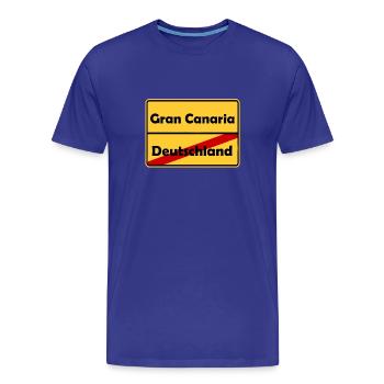 Auswandern nach Gran Canaria! Ortsschild Desing. - Männer Premium Bio T-Shirt - Königsblau - Vorne - Damien (186cm)
