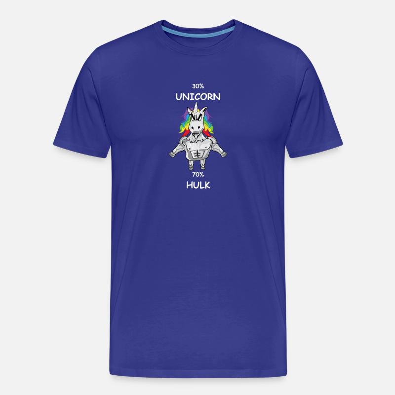 Hulk Einhorn Geschenk - Männer Premium Bio T-Shirt - Königsblau