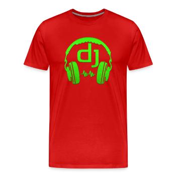 headphones-music-dj - Men's Premium Organic T-Shirt - red - Front - Damien (186cm)