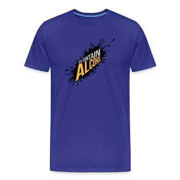 Farbklecks May Contain Alcohol - Männer Premium Bio T-Shirt - Königsblau - Vorne - Damien (186cm)