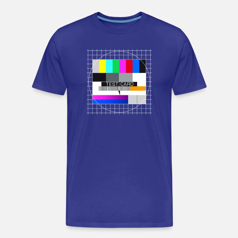 Testbild Fernsehen Bildschirm nostalgisch Display - Männer Premium Bio T-Shirt - Königsblau