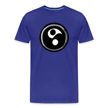 Yin Yang Signe Symbole Paix Bonheur Vecteur 1 - T-shirt bio Premium Homme - bleu roi - Devant - Damien (186cm)