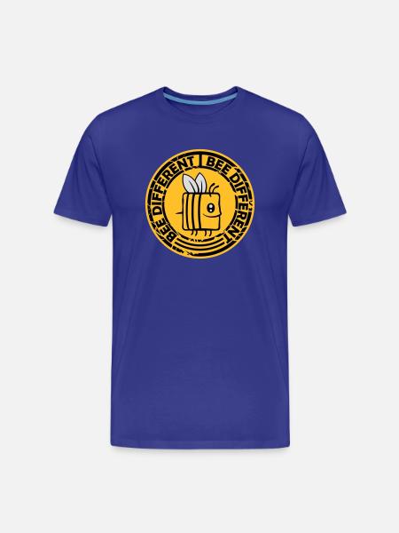 bee different saying quote - Men's Premium Organic T-Shirt - royal blue