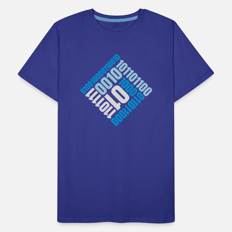 Binary Code Program Language Men's Premium Organic T-Shirt