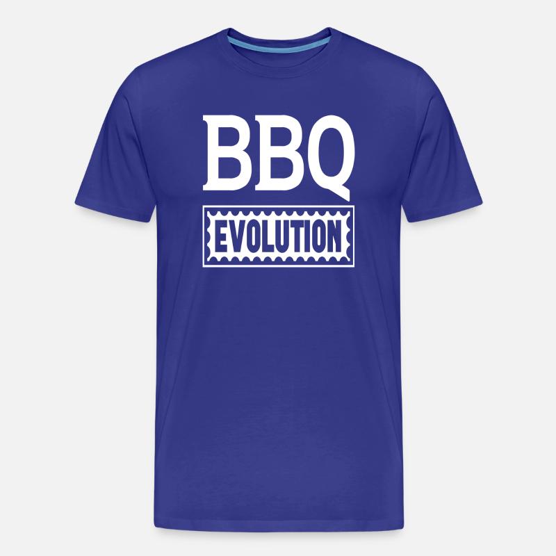 Évolution du BBQ - T-shirt bio Premium Homme - bleu roi
