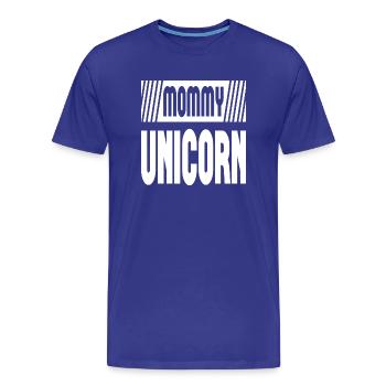 Mommy Unicorn - Men's Premium Organic T-Shirt - royal blue - Front - Damien (186cm)