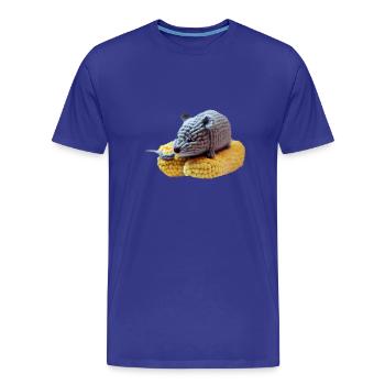 Maus auf Mais - Männer Premium Bio T-Shirt - Königsblau - Vorne - Damien (186cm)