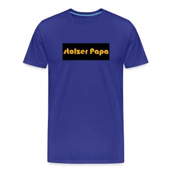 stolzer Papa - Männer Premium Bio T-Shirt - Königsblau - Vorne - Damien (186cm)