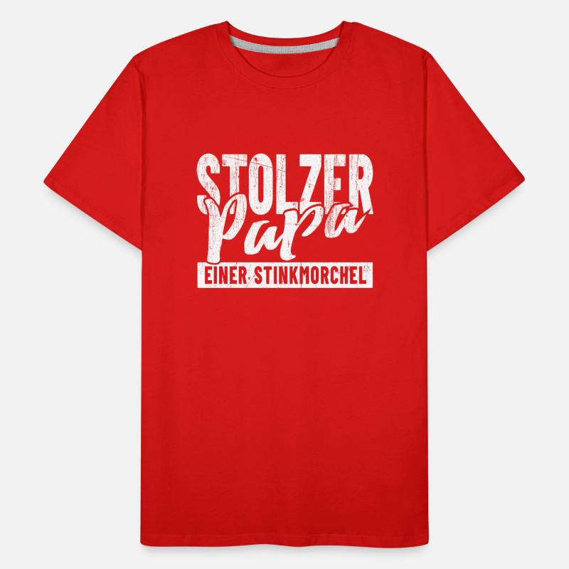 Stolzer Papa einer Stinkmorchel Männer Premium Bio T-Shirt