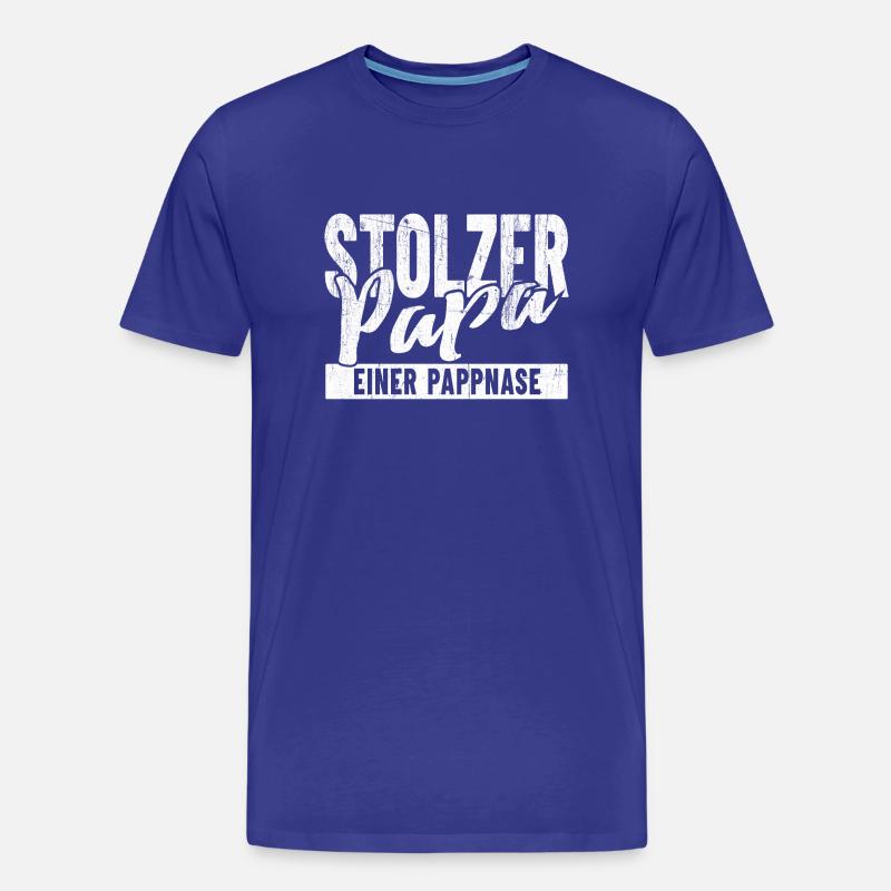Stolzer Papa einer Pappnase - Männer Premium Bio T-Shirt - Königsblau