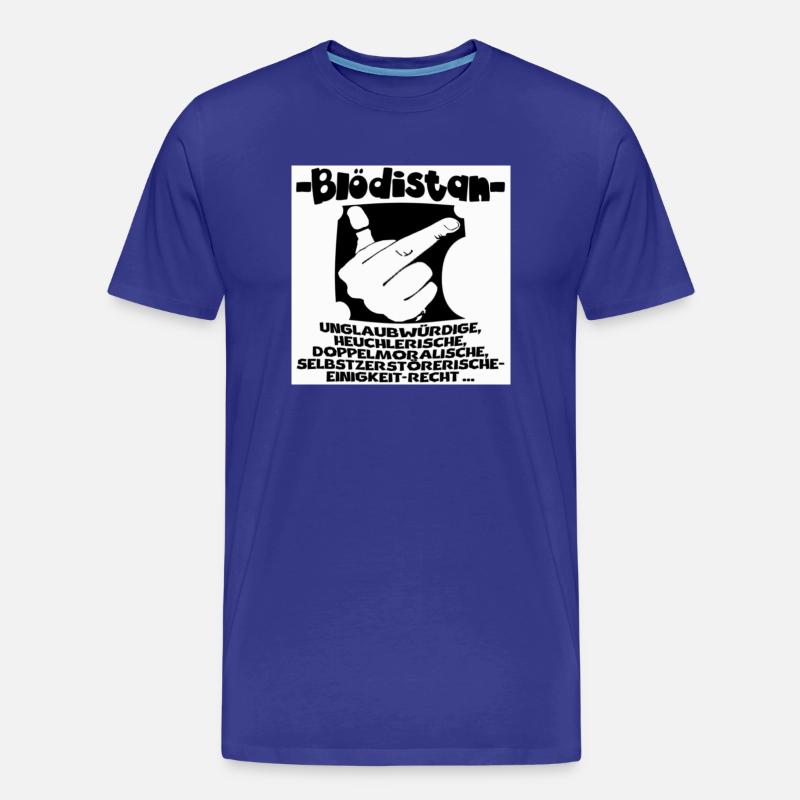 hinterfragteuchII - Männer Premium Bio T-Shirt - Königsblau
