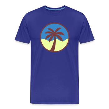 palme - Männer Premium Bio T-Shirt - Königsblau - Vorne - Damien (186cm)