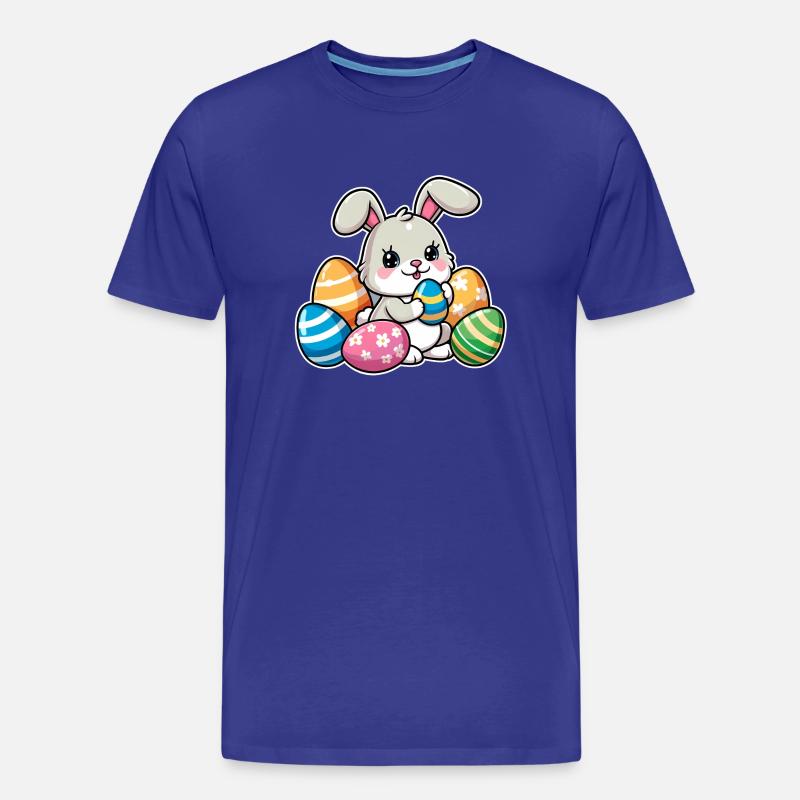 Big Egg Bunny - Männer Premium Bio T-Shirt - Königsblau