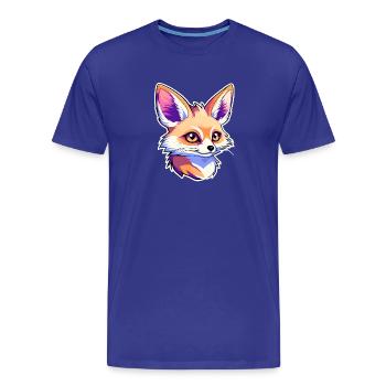 Dessin de Fennec renard du désert - T-shirt bio Premium Homme - bleu roi - Devant - Damien (186cm)