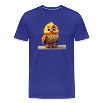Petit poussin drôle - T-shirt bio Premium Homme - bleu roi - Devant - Damien (186cm)