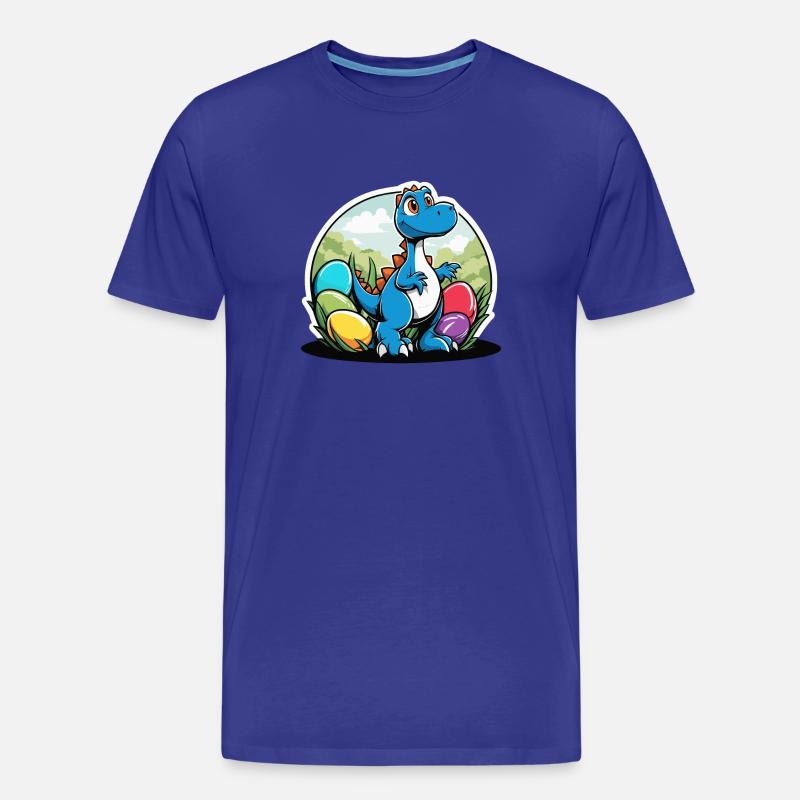 Dinosaur Easter Eggs Easter - Men's Premium Organic T-Shirt - royal blue