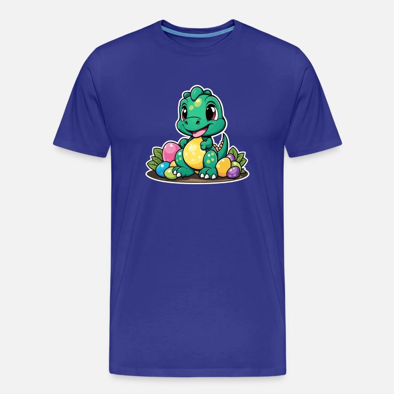 Dinosaur Easter Eggs Easter - Men's Premium Organic T-Shirt - royal blue