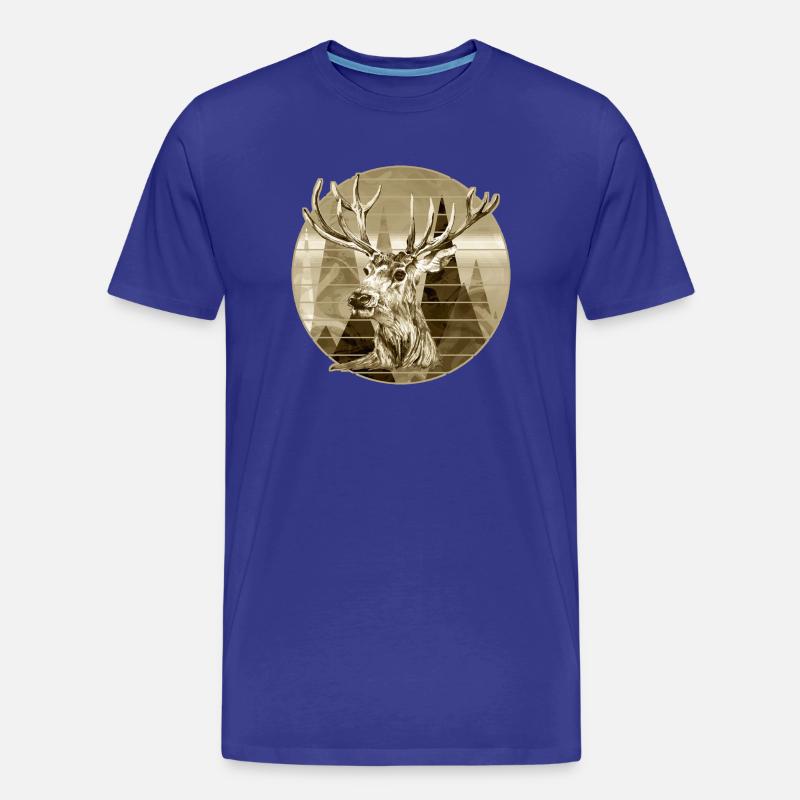 Hirsch - Männer Premium Bio T-Shirt - Königsblau