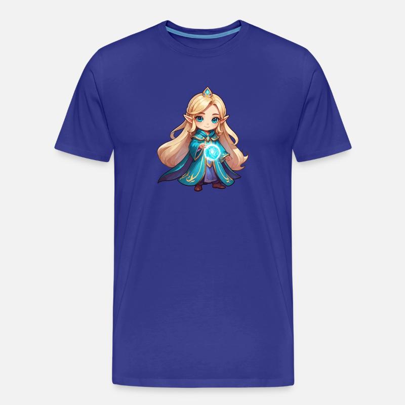 Zauberin Fanatsy Illustration - Männer Premium Bio T-Shirt - Königsblau
