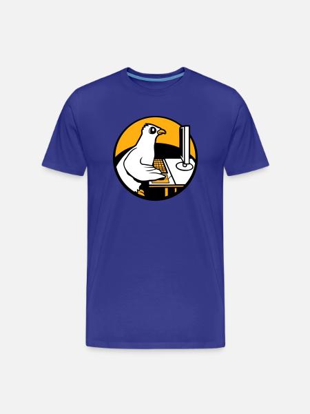 Pigeon Works Office Computer Keyboard Mouse Gamer - Men's Premium Organic T-Shirt - royal blue