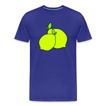 Citrons - T-shirt bio Premium Homme - bleu roi - Devant - Damien (186cm)