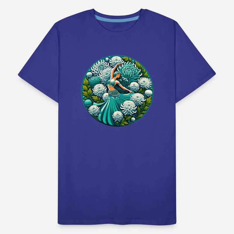 Teal Belly Dancer Men's Premium Organic T-Shirt