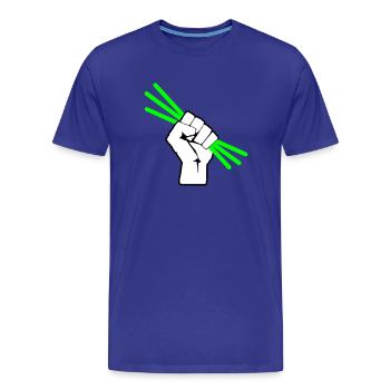 Glowstick - Party - Rave - T-shirt bio Premium Homme - bleu roi - Devant - Damien (186cm)