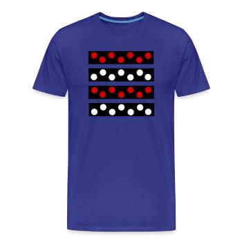 Polka Dots - Men's Premium Organic T-Shirt - royal blue - Front - Damien (186cm)
