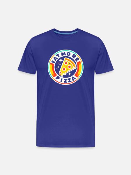 Eat More Pizza - Men's Premium Organic T-Shirt - royal blue