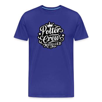 Polter Crew - Männer Premium Bio T-Shirt - Königsblau - Vorne - Damien (186cm)