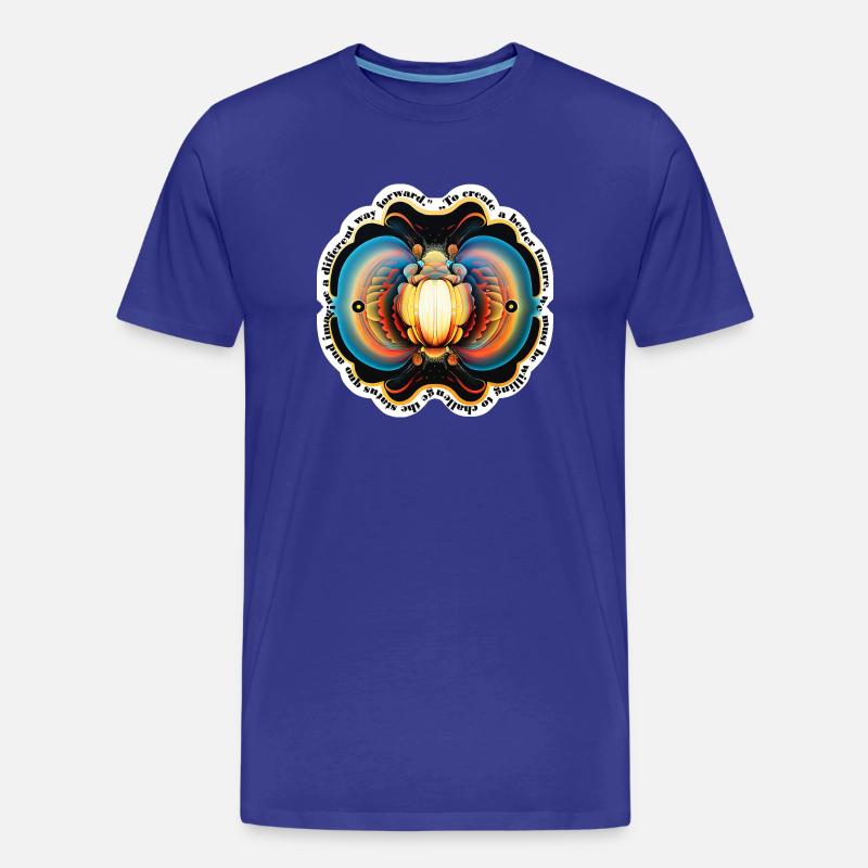 Mandala Sticker - "Better Future" - Männer Premium Bio T-Shirt - Königsblau