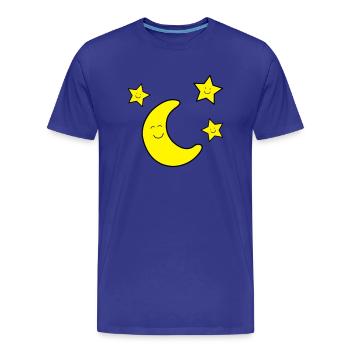 mond_sterne_02 - Männer Premium Bio T-Shirt - Königsblau - Vorne - Damien (186cm)