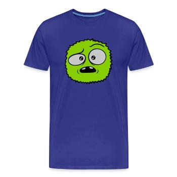 Hairy monster skeptical face - Men's Premium Organic T-Shirt - royal blue - Front - Damien (186cm)