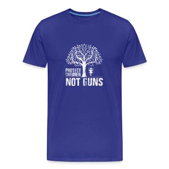 Kinder Schützen, Nicht Waffen - Kinderschaukelbaum - Männer Premium Bio T-Shirt - Königsblau - Vorne - Damien (186cm)