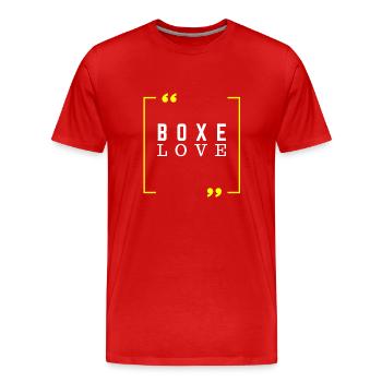 Boxe love - idee cadeau boxeur - T-shirt bio Premium Homme - rouge - Devant - Damien (186cm)
