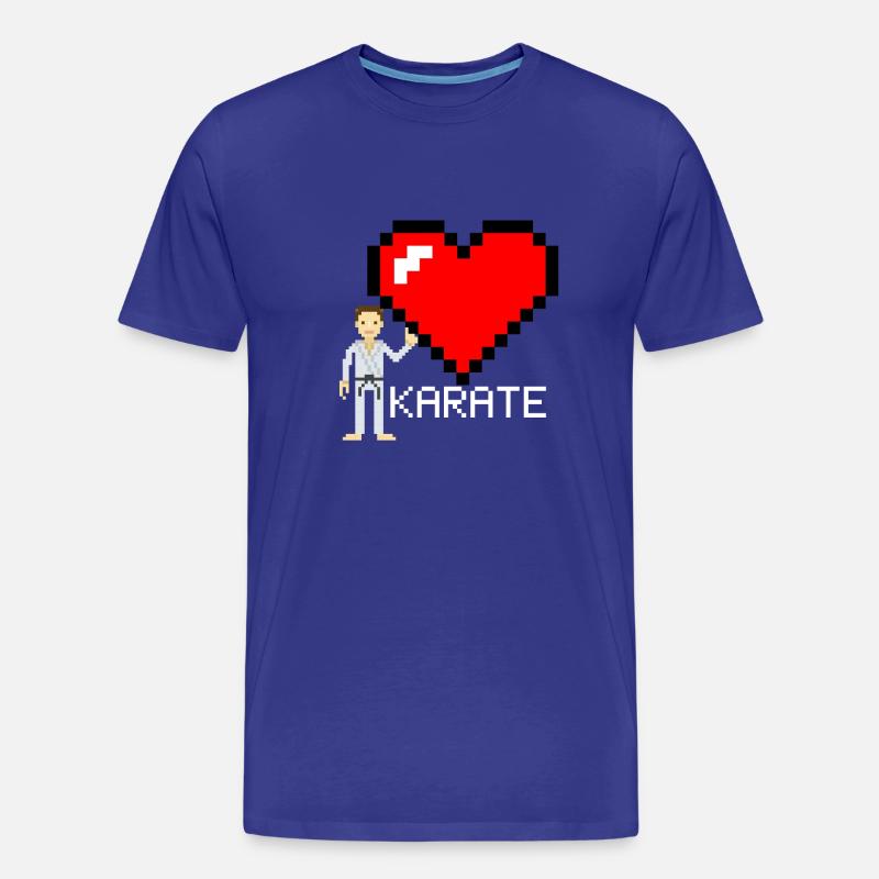 Karate Pixel - Karate Geschenkidee - Männer Premium Bio T-Shirt - Königsblau