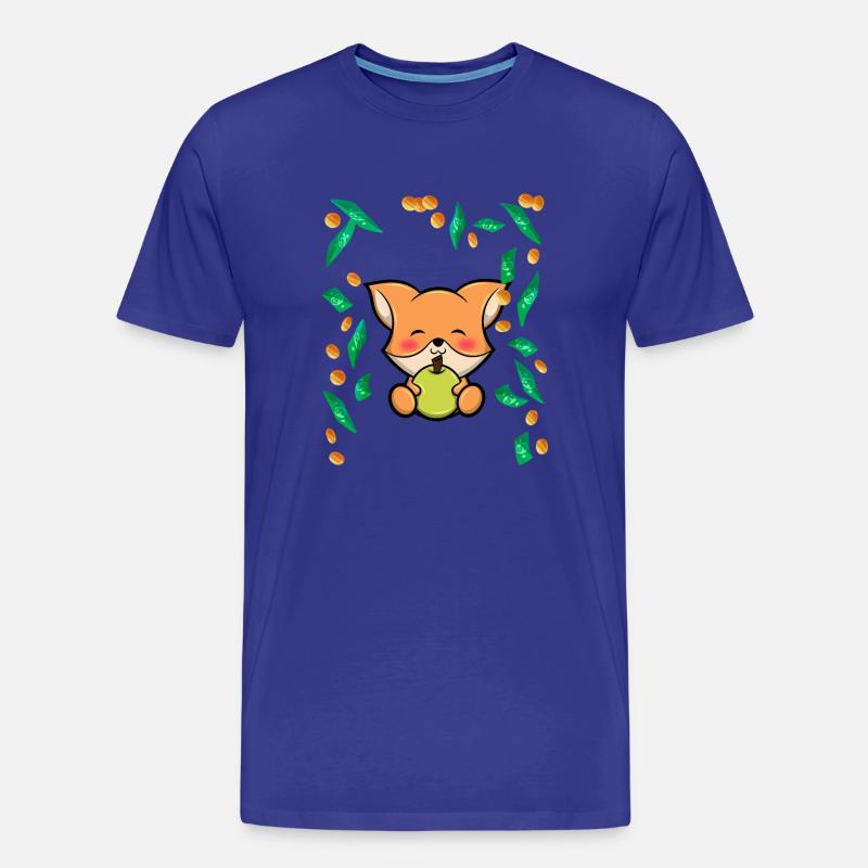 Fuchs Wald Tier Geldregen - Männer Premium Bio T-Shirt - Königsblau