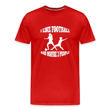 Fußball Fußballer Fußballspieler Fußballtrainer - Männer Premium Bio T-Shirt - Rot - Vorne - Damien (186cm)