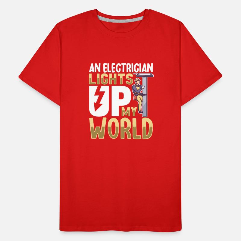 Electrician Electrical Engineer Lineman Electrical Men's Premium Organic T-Shirt
